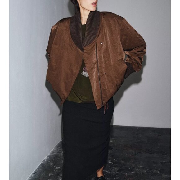 ZARA Woman Collection Ribbed Jacket - Picture 4 of 5